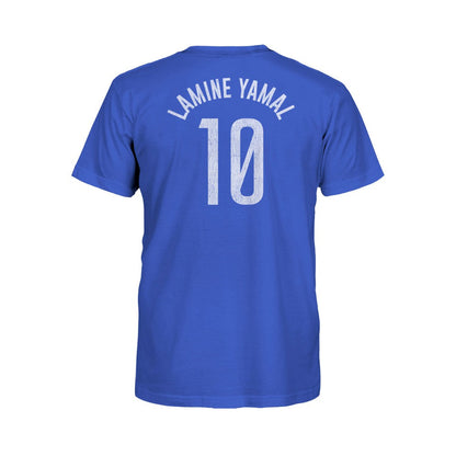 Lamine Yamal Barcelona 1863FC Youth Player Name & Number T-Shirt - Blue online