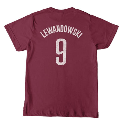 Robert Lewandowski Barcelona 1863FC Youth Player T-Shirt - Maroon sale