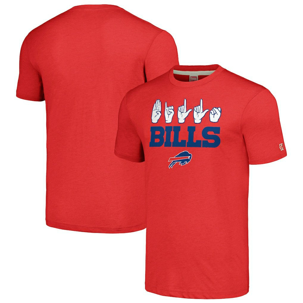 Buffalo Bills Homage Unisex The NFL ASL Collection by Love Sign American Sign Language T-Shirt - Red outlet