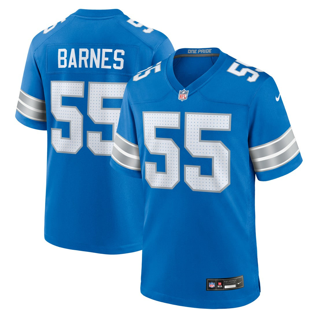 Derrick Barnes Detroit Lions Team Game Jersey - Blue | Nike discount