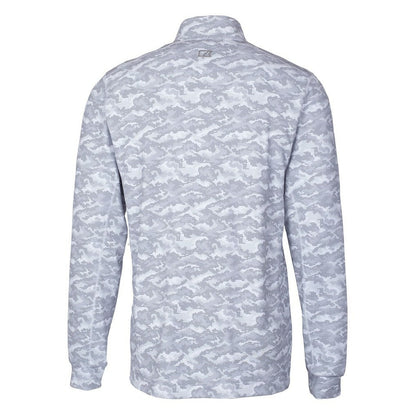 San Francisco 49ers Cutter & Buck Big & Tall Traverse Eco Camo Tri-Blend DryTec Quarter-Zip Jacket - Charcoal on sale