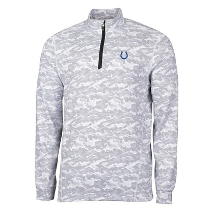 Indianapolis Colts Cutter & Buck Big & Tall Traverse Eco Camo Tri-Blend DryTec Quarter-Zip Jacket - Charcoal discount