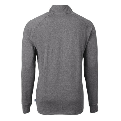 Green Bay Packers Cutter & Buck Big & Tall Adapt Eco Raglan Quarter-Zip Jacket - Heather Black for sale