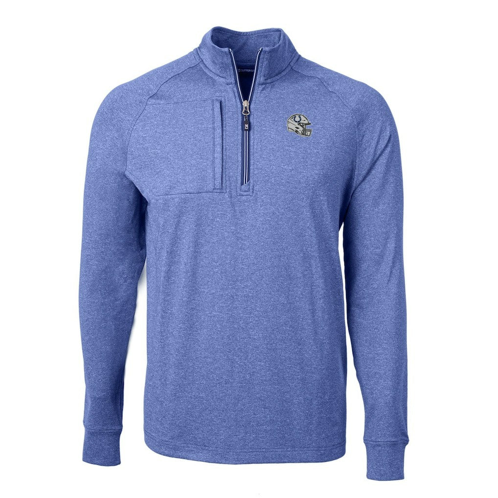 Indianapolis Colts Cutter & Buck Big & Tall Adapt Eco Raglan Quarter-Zip Jacket - Heather Royal cheap
