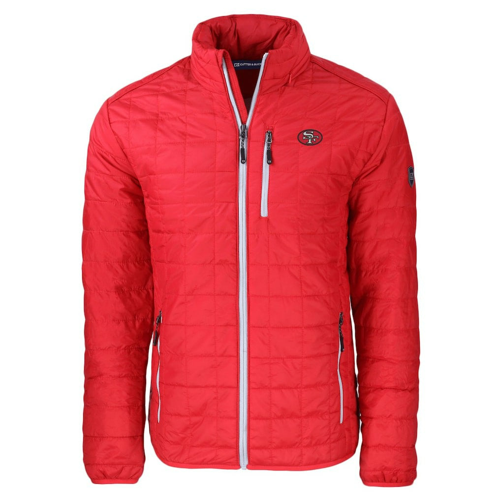 San Francisco 49ers Cutter & Buck Big & Tall Rainier PrimaLoft Eco Insulated Full-Zip Puffer Jacket - Red for sale