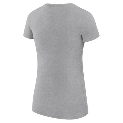 Golden State Warriors G-III 4Her by Carl Banks Women's Super-Slim Fit Lightweight Leopard Heart T-Shirt sale - Heather Gray for sale