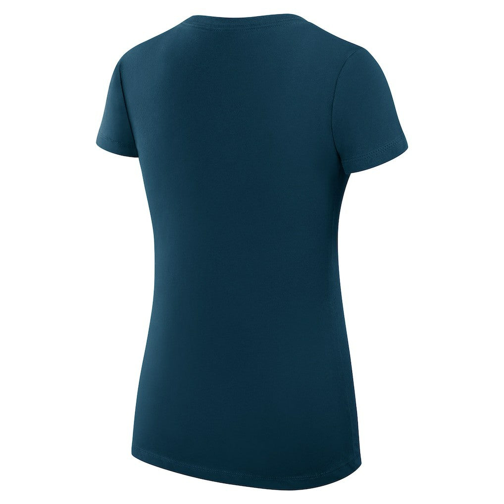 Oklahoma City Thunder G-III 4Her by Carl Banks Women's Super-Slim Fit Lightweight Leopard Heart V-Neck T-Shirt - Navy online