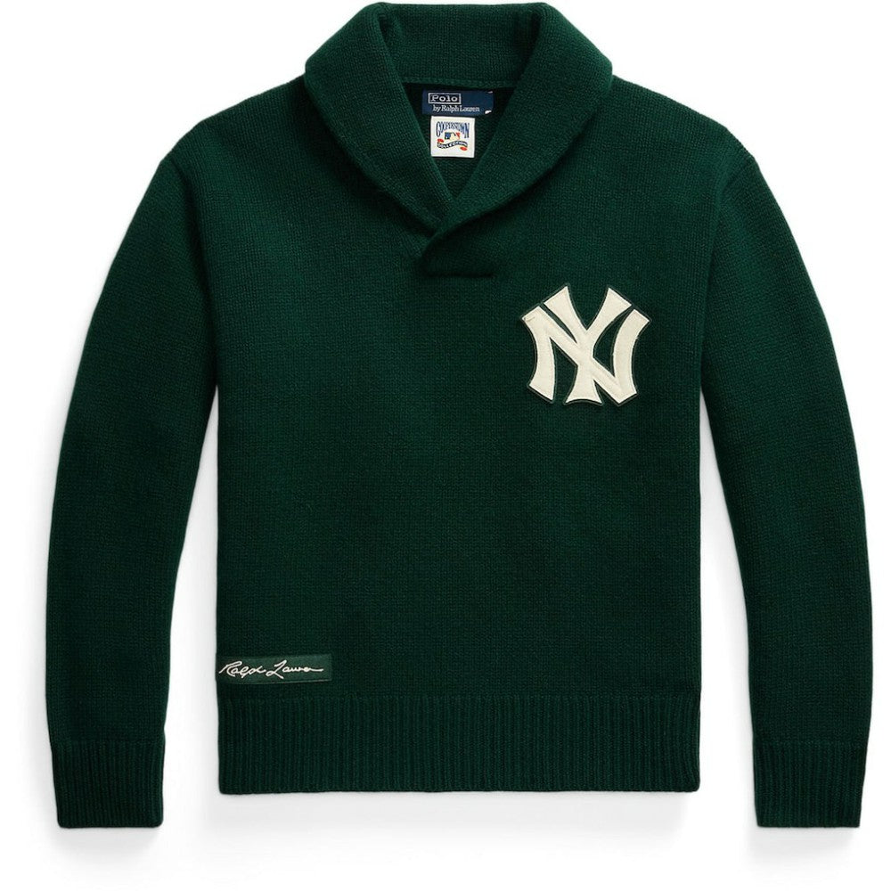 New York Yankees Polo Ralph Lauren Cooperstown Collection Pullover Sweater- Green