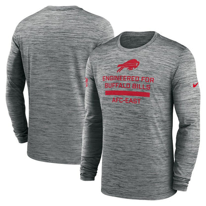 Buffalo Bills Sideline Velocity Performance Long Sleeve T-Shirt - Gray | Nike on sale