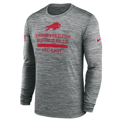 Buffalo Bills Sideline Velocity Performance Long Sleeve T-Shirt - Gray | Nike on sale