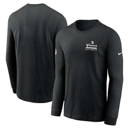 Minnesota Vikings Sideline Dri-FIT Long Sleeve T-Shirt - Black | Nike on sale