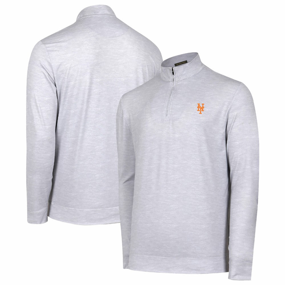 New York Mets Sublime Tri-Blend Quarter-Zip Jacket - Gray