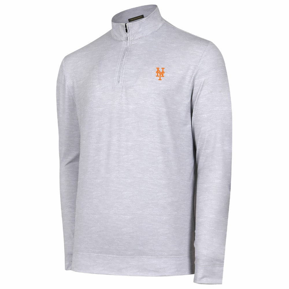 New York Mets Sublime Tri-Blend Quarter-Zip Jacket - Gray