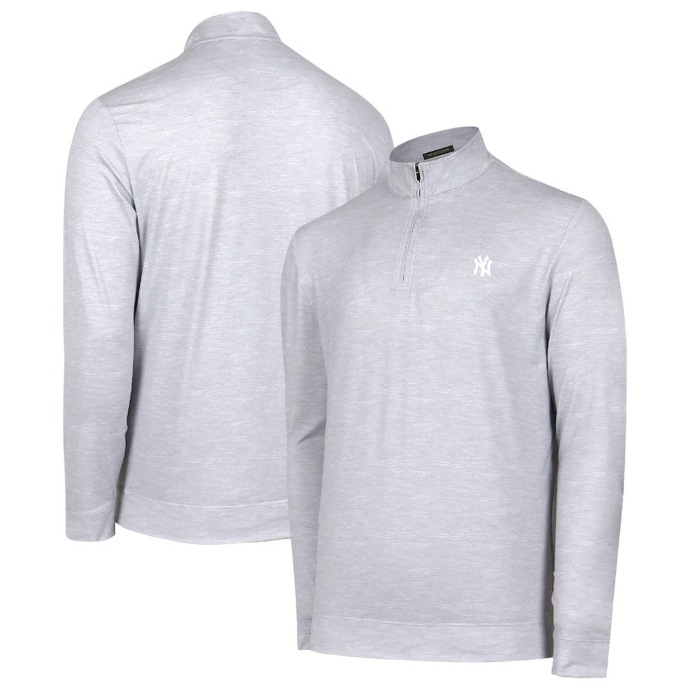 New York Yankees Sublime Tri-Blend Quarter-Zip Jacket - Gray