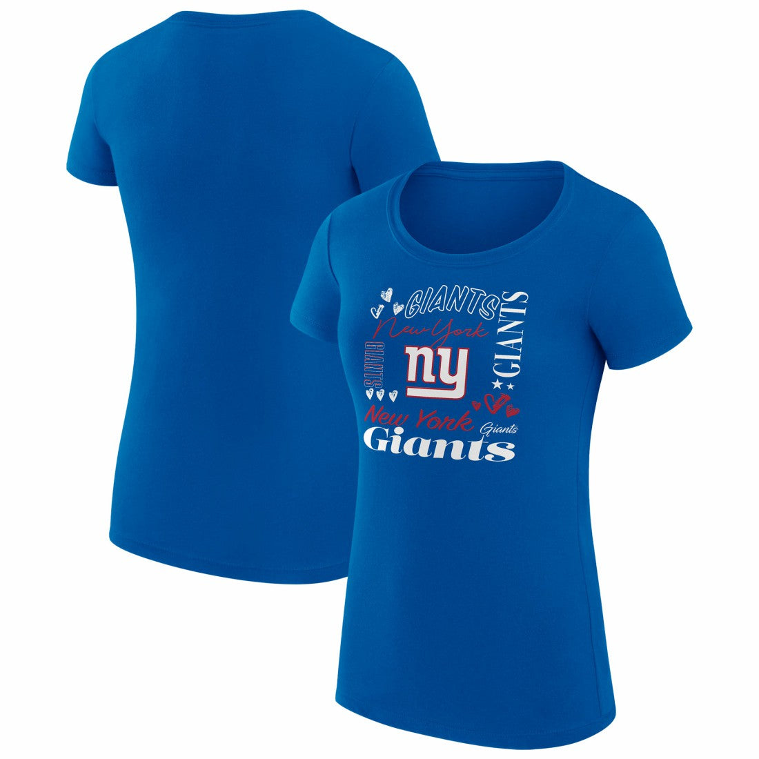 New York Giants G-III 4Her by Carl Banks Women's Super-Slim Fit Lightweight Collage Team T-Shirt - Royal online