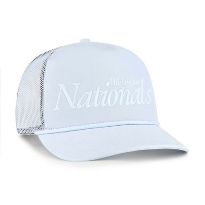 Washington Nationals Foundation Script Hitch Adjustable Trucker Hat - Light Blue | 47 brand