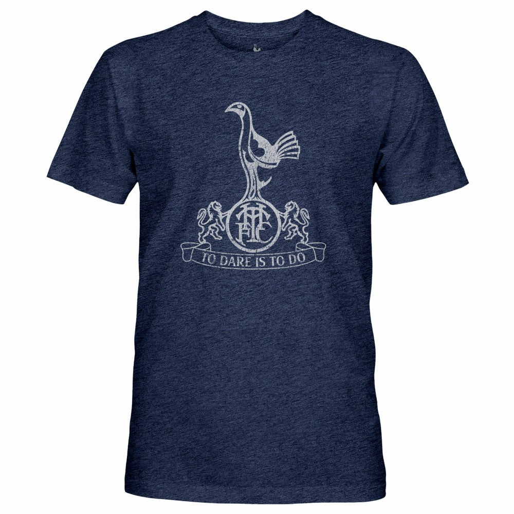 Tottenham Hotspur 1863FC Retro Mono Badge Vintage Tri-Blend T-Shirt - Navy on sale