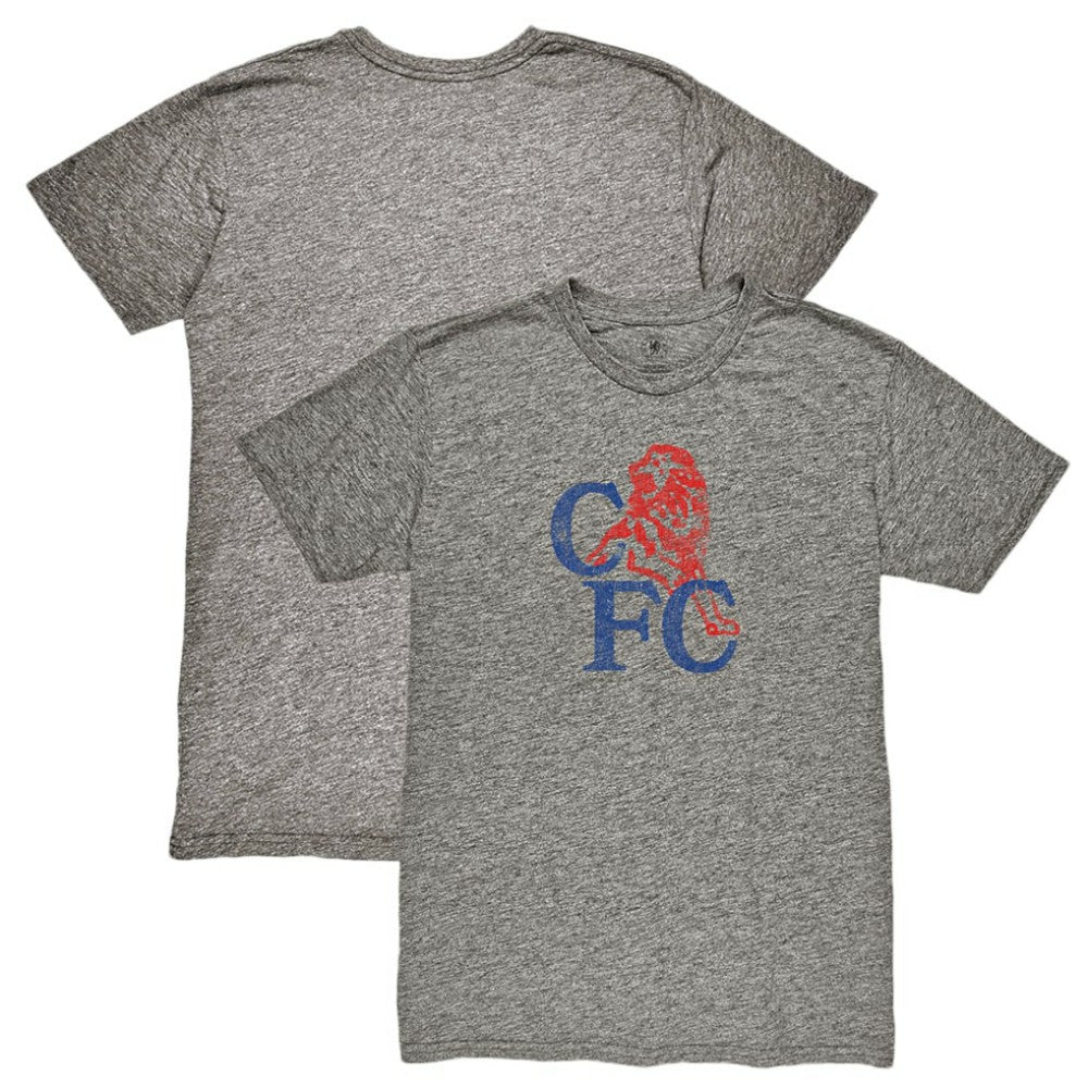Chelsea 1863FC Retro '86 Badge Vintage Tri-Blend T-Shirt - Heather Gray for sale