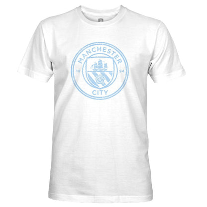 Manchester City 1863FC Mono Badge T-Shirt - White on sale
