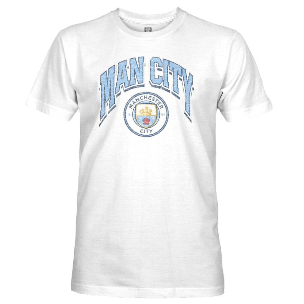 Manchester City 1863FC Retro Wordmark Slub T-Shirt - White on sale
