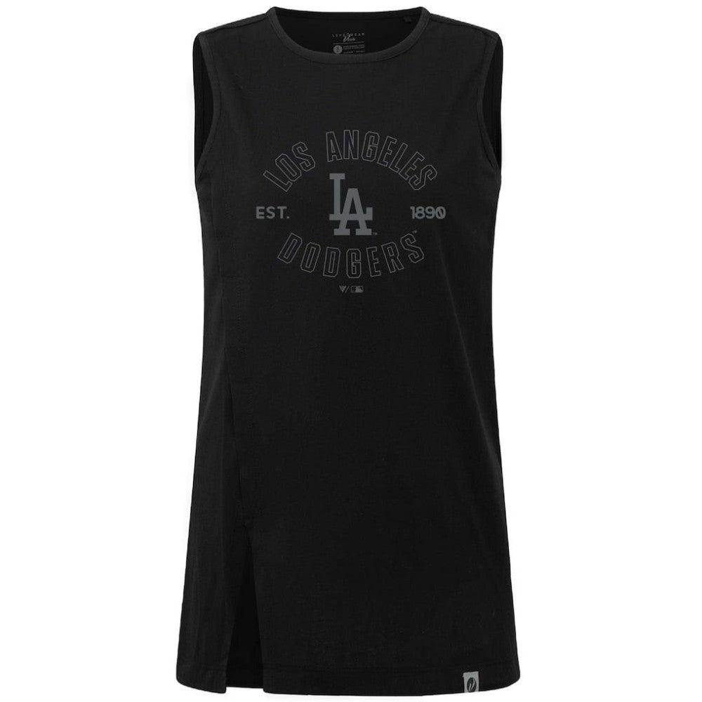 Los Angeles Dodgers Levelwear Women's Influx Abyssal Tank Top - Black