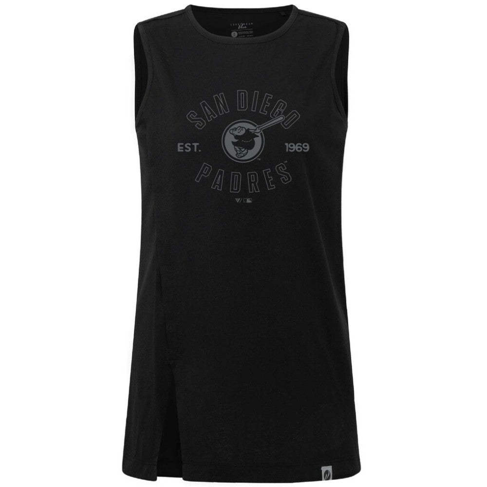 San Diego Padres Levelwear Women's Influx Abyssal Tank Top - Black