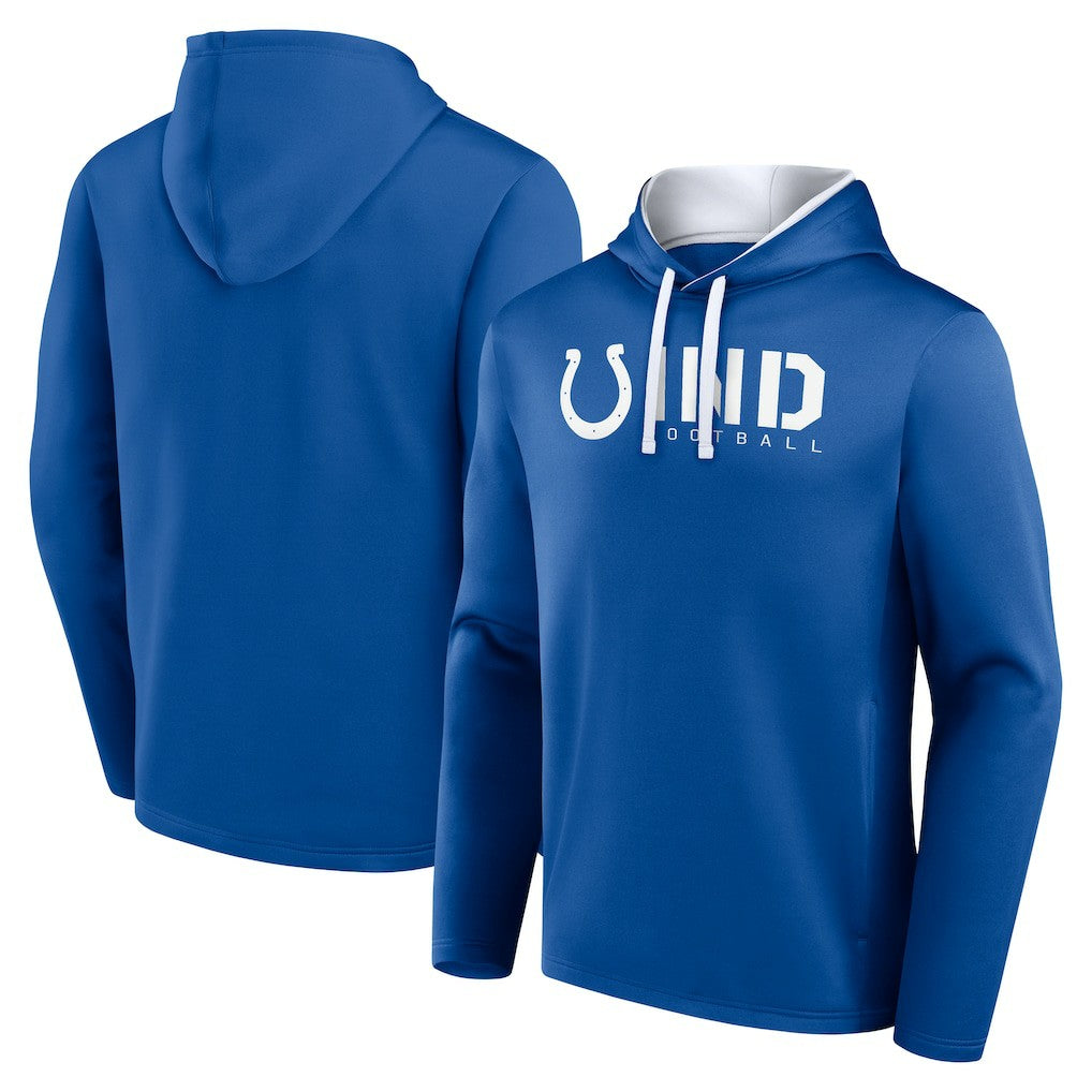 Indianapolis Colts Logo Athletic Head Start Pullover Hoodie - Royal outlet