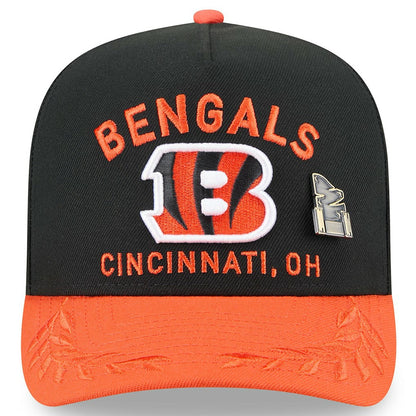Cincinnati Bengals New Era 2025 NFL Draft On Stage A-Frame 59FIFTY Fitted Hat - Black/Orange on sale