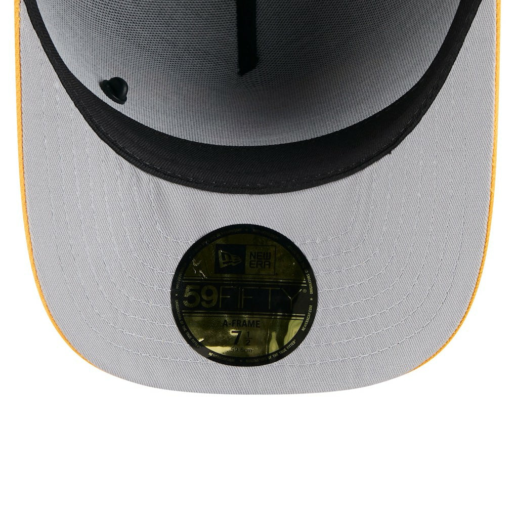 Pittsburgh Steelers New Era 2025 NFL Draft On Stage A-Frame 59FIFTY Fitted Hat - Black/Gold sale