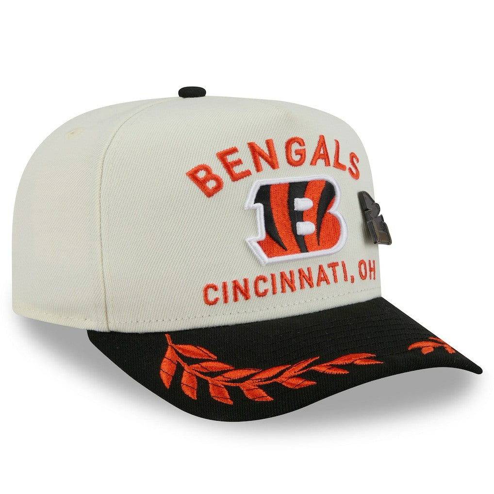Cincinnati Bengals New Era 2025 NFL Draft A-Frame 59FIFTY Fitted Hat - Cream/Black sale