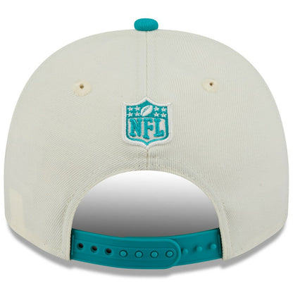 Miami Dolphins New Era 2025 NFL Draft A-Frame 9FIFTY Snapback Hat - Cream/Aqua for sale