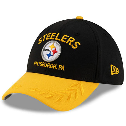 Pittsburgh Steelers New Era 2025 NFL Draft 39THIRTY Flex Hat - Black/Gold sale