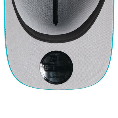 Miami Dolphins New Era Youth 2025 NFL Draft A-Frame 9FIFTY Snapback Hat - Black/Aqua on sale