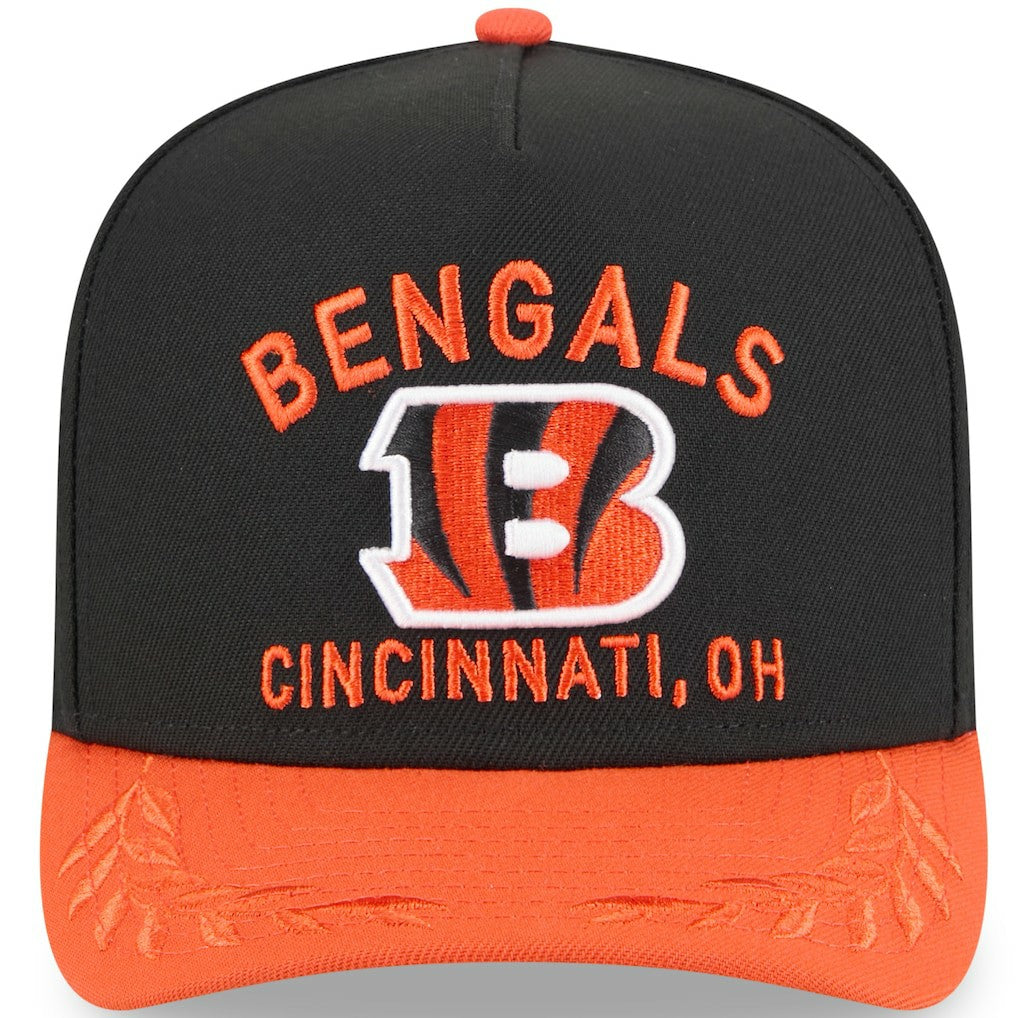Cincinnati Bengals New Era Youth 2025 NFL Draft A-Frame 9FIFTY Snapback Hat - Black/Orange outlet