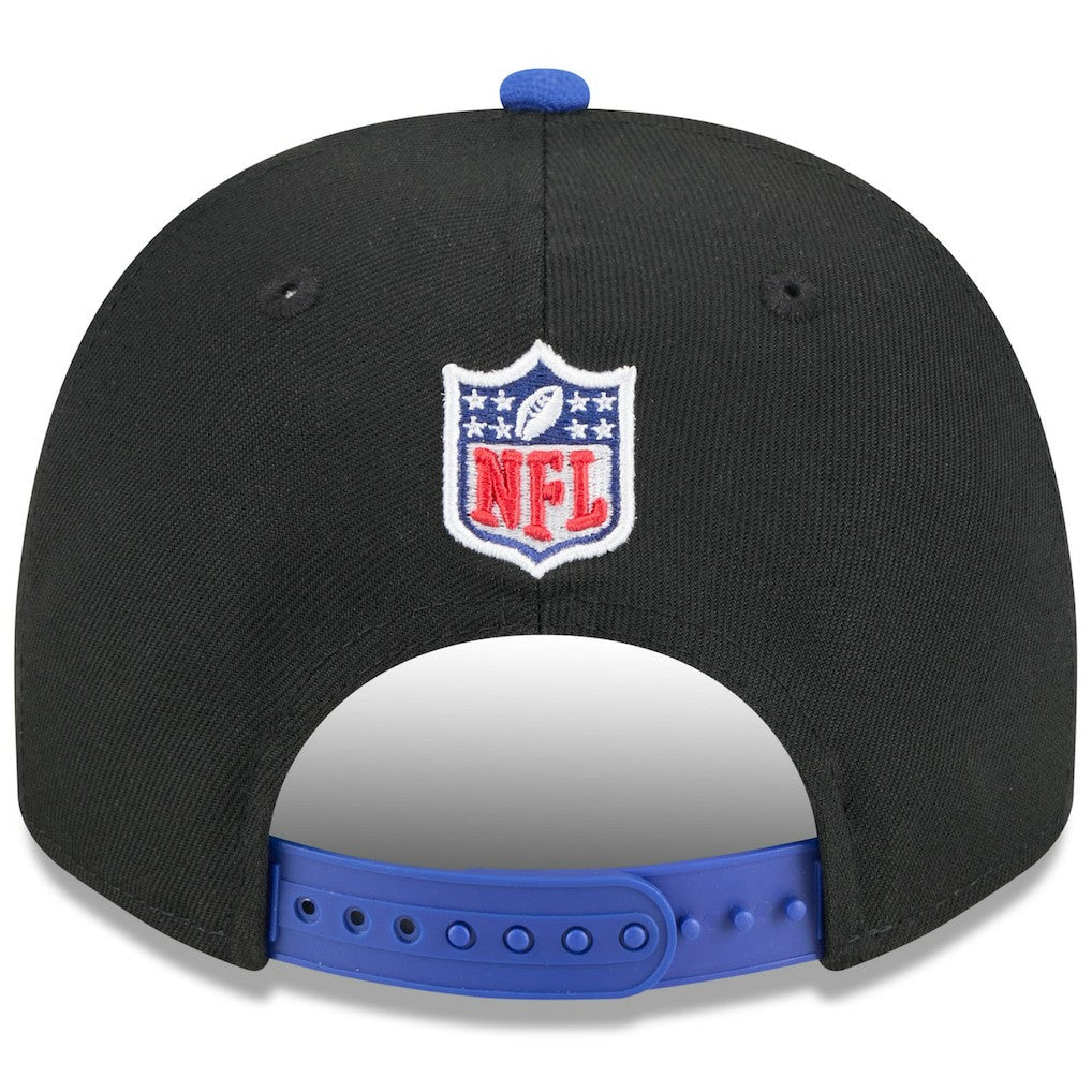 Buffalo Bills New Era Youth 2025 NFL Draft A-Frame 9FIFTY Snapback Hat - Black/Royal outlet