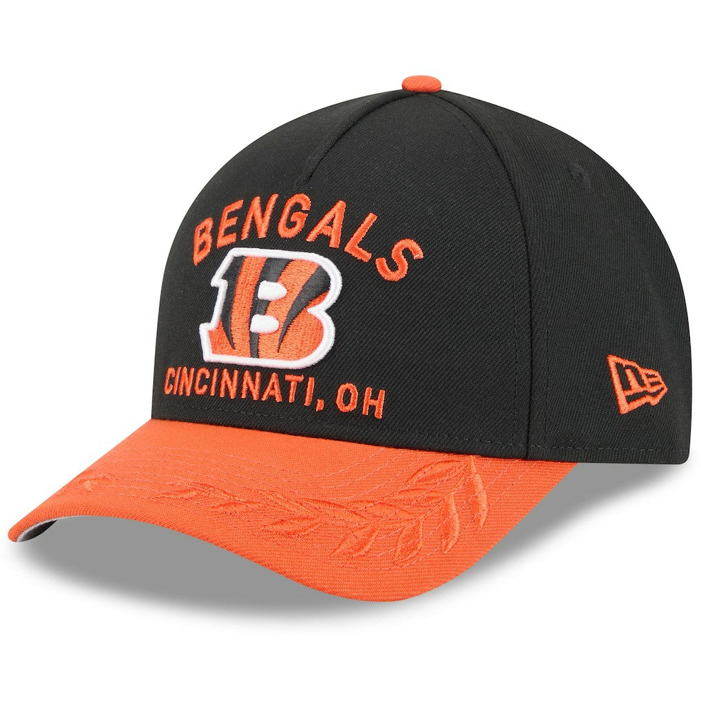 Cincinnati Bengals New Era Youth 2025 NFL Draft 9FORTY A-Frame M-Crown Adjustable Hat - Black/Orange online
