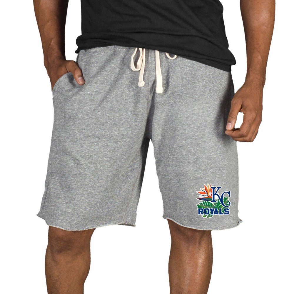 Kansas City Royals Concepts Sport Mainstream Tri-Blend Shorts - Gray
