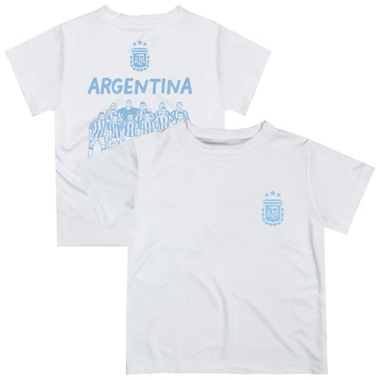 Argentina National Team Vive La Fete Youth Impressions Artwork Icons T-Shirt - White shop
