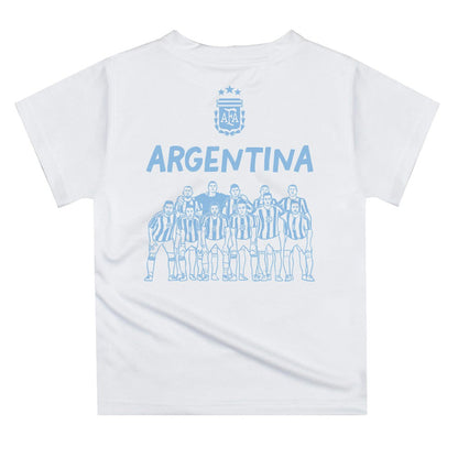 Argentina National Team Vive La Fete Youth Impressions Artwork Icons T-Shirt - White shop