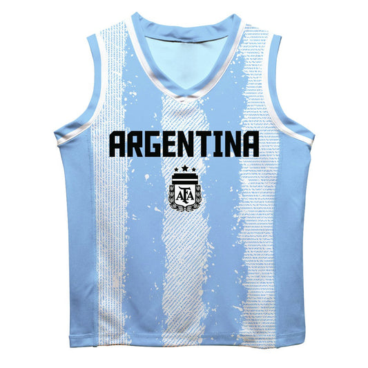 Lionel Messi Argentina National Team Vive La Fete Mesh Basketball Jersey - Light Blue discount