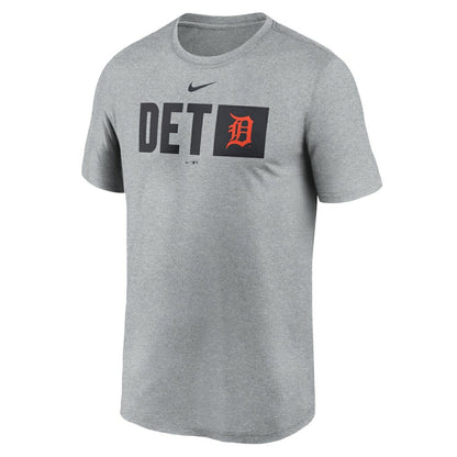 Detroit Tigers Tricode Legend Performance T-Shirt - Heather Gray | Nike