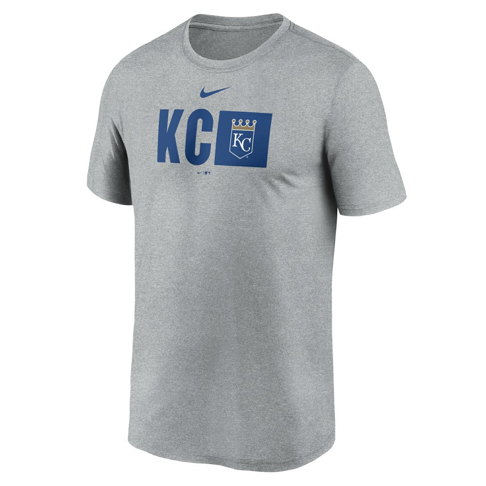 Kansas City Royals Tricode Legend Performance T-Shirt - Heather Gray | Nike