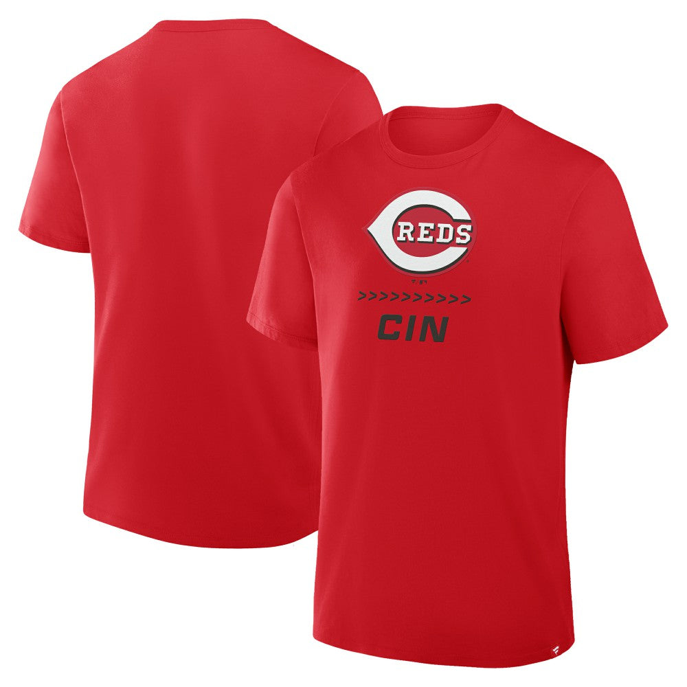 Cincinnati Reds Clubhouse Legacy Side Swipe T-Shirt - Red