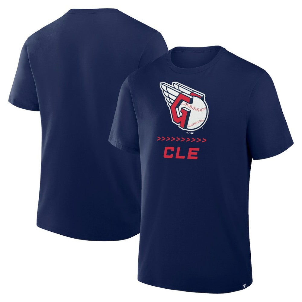 Cleveland Guardians Clubhouse Legacy Side Swipe T-Shirt - Navy