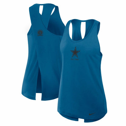 Dallas Cowboys Women's Glory Open-Back Crisscross Dri-FIT Tank Top - Navy | Nike outlet