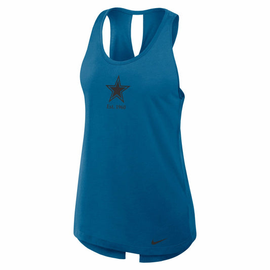 Dallas Cowboys Women's Glory Open-Back Crisscross Dri-FIT Tank Top - Navy | Nike outlet