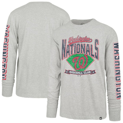 Washington Nationals Fair Ball Franklin Long Sleeve T-Shirt - Gray | 47 brand