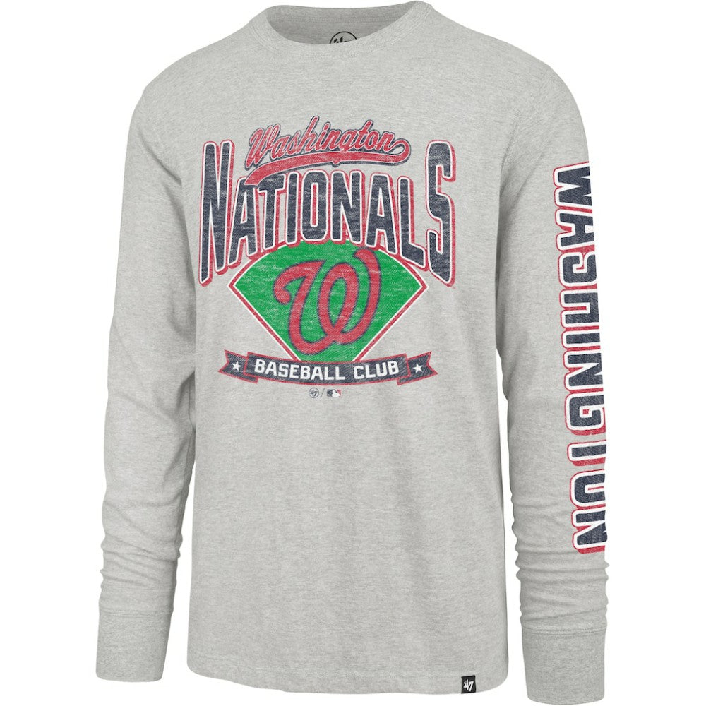 Washington Nationals Fair Ball Franklin Long Sleeve T-Shirt - Gray | 47 brand