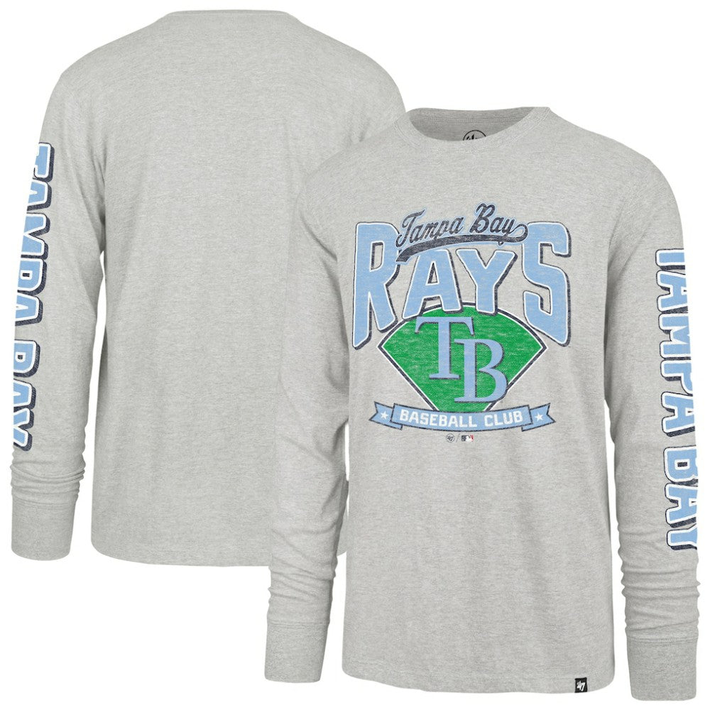 Tampa Bay Rays Fair Ball Franklin Long Sleeve T-Shirt - Gray | 47 brand