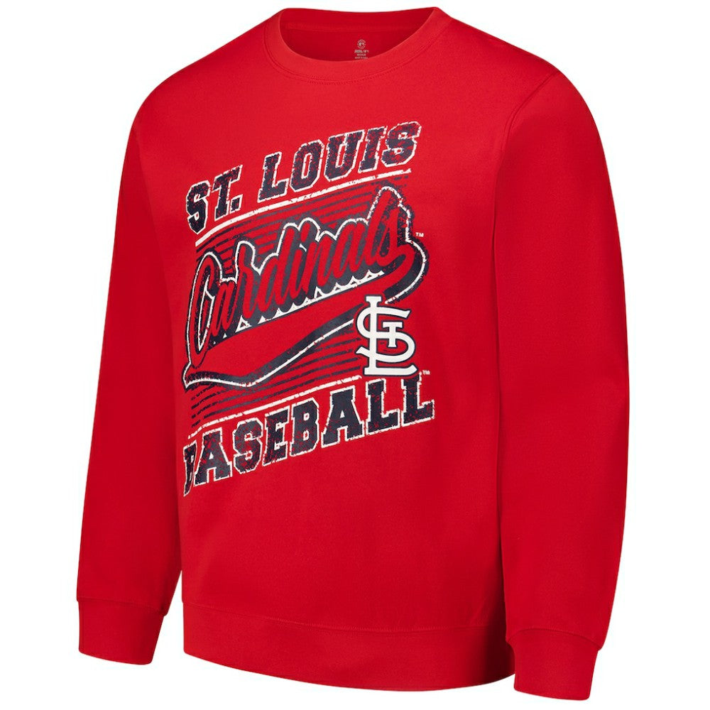 St. Louis Cardinals Stitches Lightweight Crew Sweatshirt - Red